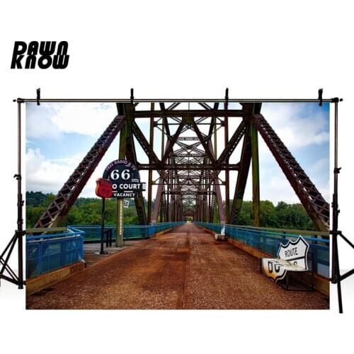 DAWNKNOW Bridge Photography Background USA Highway 66 Backdrops Wedding Photo Studio Children Photographic Photocall lv1519