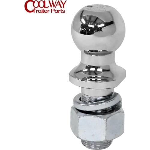 Chrome Hitch Mount Tow Ball 50mm Shank Dia Capacity 5000Lbs Coupling Trailer Parts RV Camper Caravan Accessories