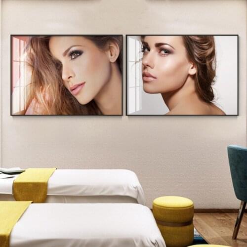 Figure Fashion Woman Wall Art Canvas Painting Print Poster Pictures For Medical Beauty Shop SPA Salon Parlour Modern Home Decor