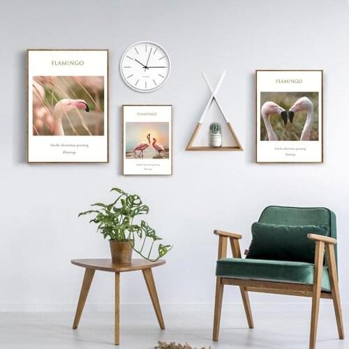 BALLEAY ART Oil Canvas Paintings Flamingo Home Decoration Modular Pictures For Kids Bedroom Living Room Art Wall Posters Prints