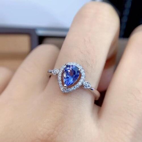 Tanzanite Ring Natural And Real Tanzanite Ring luxury ring Free shipping gemstone 925 sterling silver Fine jewelry