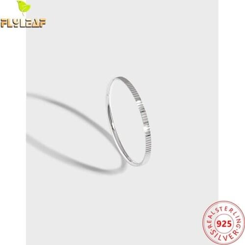 925 Sterling Silver Gear Surface Fine Glossy Open Rings For Women Minimalist style Women DIY Fine jewelry