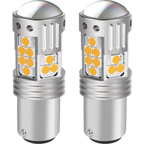 2Pcs New 1157 BAY15D P21/5W Super Bright 3030 LED Car Tail Brake Bulbs Auto Rear Fog Lamp Daytime Running Light Red White Yellow