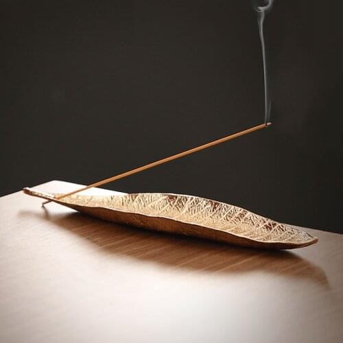 Incense Burner for Home-Decor Metal Crafts Incense Tray Incense Sticks Portable Ornament Insence Burner Holder