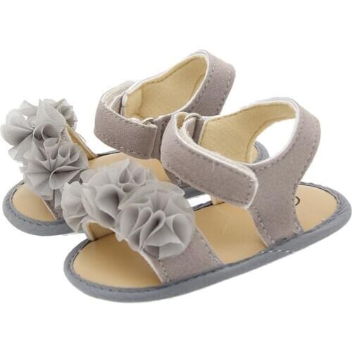 Latex soft bottom rose flower baby shoes summer kids first walkers toddler shoes sh2069