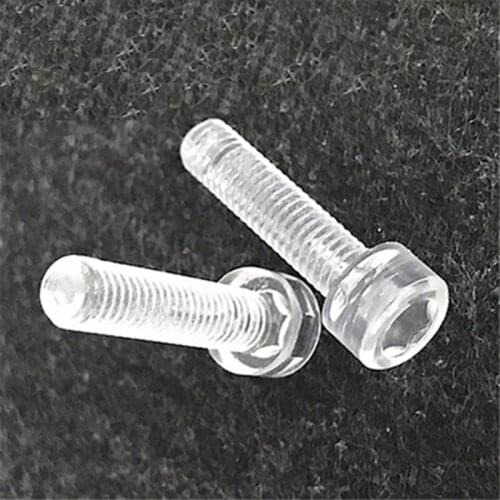 M5 M6 Acrylic Cup column head Transparent Allen inner hexagon Screws PC plastic Screw bolt Length 6mm-25mm