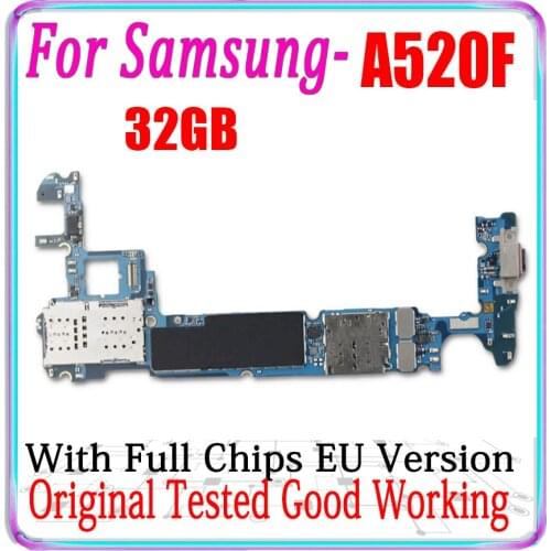 Good working For Samsung Galaxy A5 A520F Motherboard 100% Original unlocked for Samsung A520F Mainboard with Android OS Sytem