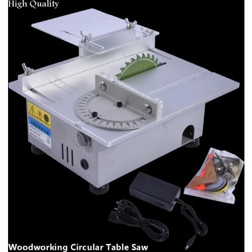 Mini Woodworking Table Saw DC24V-4A 3500RPM High Precision Wood Cutting Machine DIY Model Carpentry Circular Saws 96W 1.5-10mm