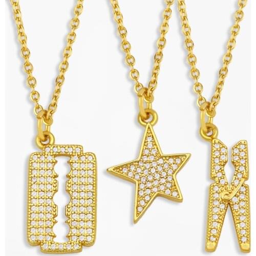 Fashion Bling CZ Planet Earth Key Shape Pendant Necklace Women Party & Wedding Time Gem Sweater Charms Chain Jewelry Best Gift