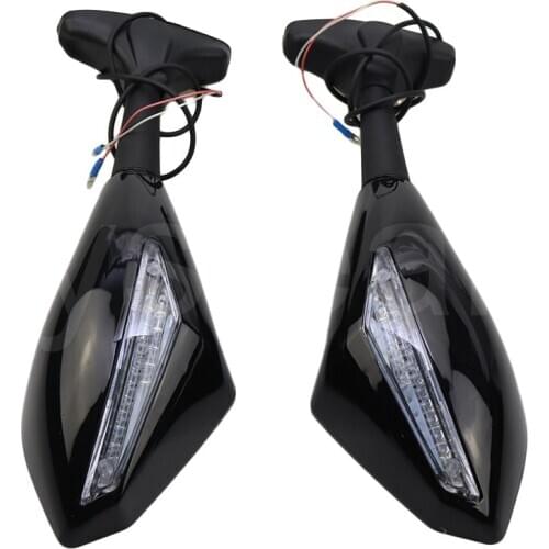 Motorcycle Rear View Mirrors w/ Turn Signal For Honda CBR600 F1/F2/F3/F4/F4i 1987 1988 1990-2010, CBR1000RR 2004 2005 2006 2007