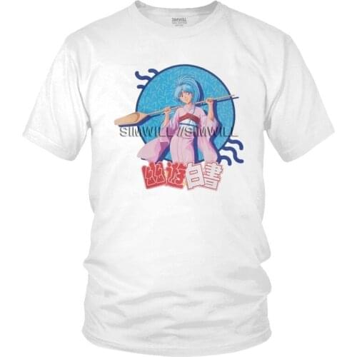 Yu Yu Hakusho T Shirt Mens 100% Cotton Print T-shirt Graphic Tshirt Short Sleeve Anime Manga Botan Tee Top