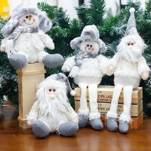 New Christmas Doll Sitting/Long-Legged Santa Claus Gnome Plush Dolls Christmas Decor for Home Kids Xmas Gift Ornament 2021 Noel