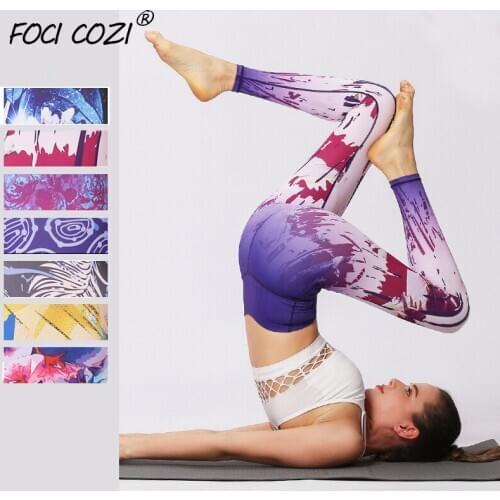 NEW STORE Women Clothes 2019 Tie Dye Streetwear Leggings Push Up Ombre Leggings Impressionism Graffiti Printed Leggins Tracksuit