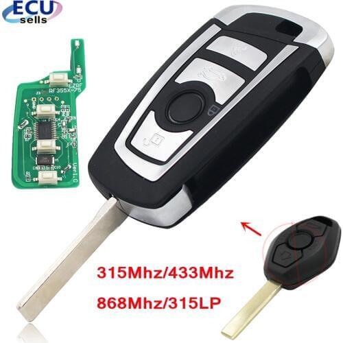 New Style 4 Buttons Floding Remote Key CAS2 for BMW 1 3 5 6 Series X5 With PCF7946 Chip 315MHZ OR 433MHZ OR 868MHZ OR 315LPMHZ
