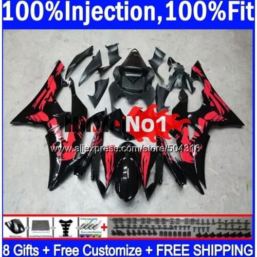 OEM For YAMAHA YZF R 6 YZF 600 YZF-600 7MC.0 YZF R6 06-07 600CC YZF600 YZF-R6 2006 2007 YZFR6 06 07 OEM Fairings Woman Flower