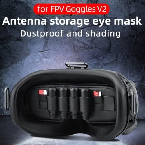PU Dustproof Lens Protector for FPV G-oogles, Antenna Storage Cover Memory Card Slot Holder VR Glasses Accessories