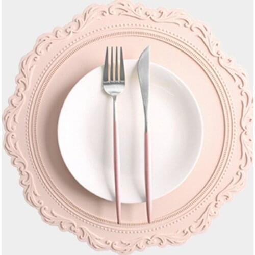 Northern Europe Macrame Cup Embossed Heat Insulation Table Mat Pattern Table Mats Heat Resistant Silicone Mat Drink Cup Coasters