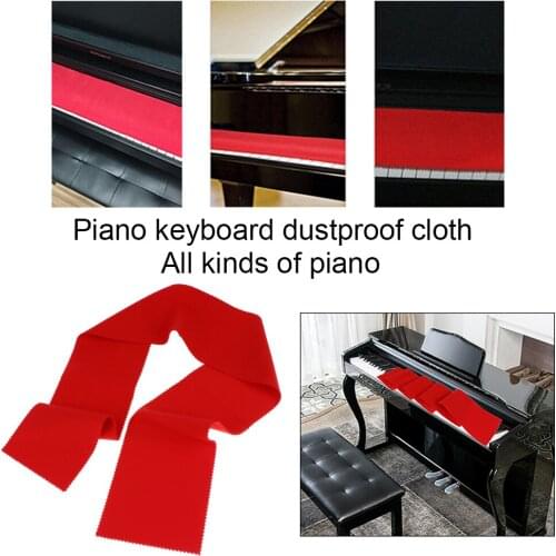 Wool Piano Key Cover Cloth- Soft Keyboard Felt- Beige/Red/Pink