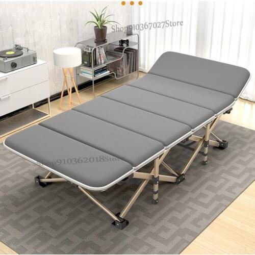 Folding Siesta Single Bed Couch Camp Bed Escort Bed Office Lunch Break Simple Rest Bed
