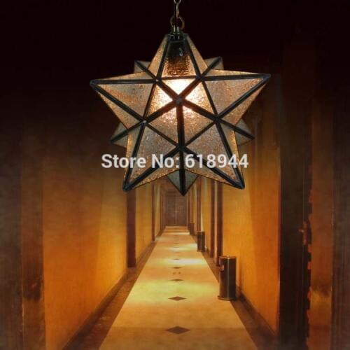 Modern and Brief Creative Artistic Personality Bedroom Lamp Restaurant Bar Cafe Five-pointed Star Pendant Lights, freeshipping