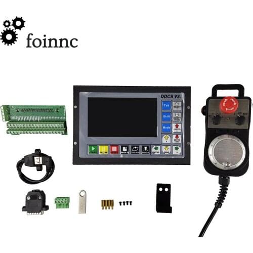Special offer! DDCSV3.1 3/4 Axis 500KHz G-Code Offline CNC Controller +4 axis Emergency Stop Electronic Handwheel MPG