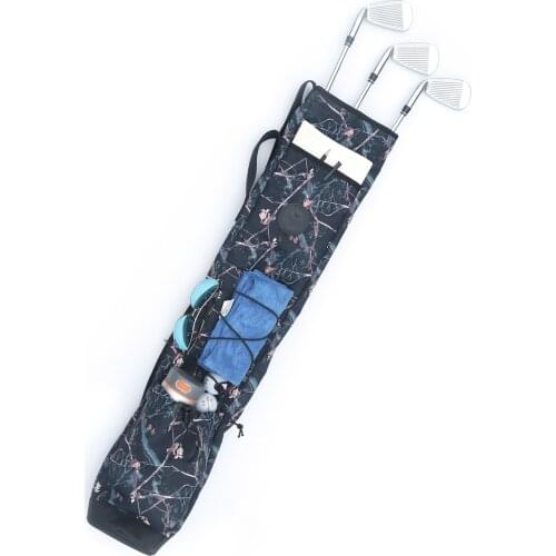 Tourbon Outdoor Golf Sunday Bag Clubs Carry Case Tee Holder Golf Balls Pouch Nylon Driving Range Storage Sticks Cover 83CM