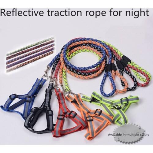 Reflective Pet Dog Harness Adjustable Pet Leashes Puppy Collar Large Dogs Cat Harness Medium Dog Outdoor Walk Pet Supplies