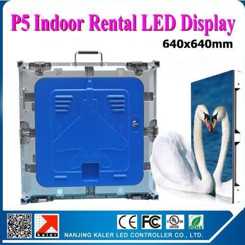 TEEHO Indoor rental led video wall P5 small 5mm picth high performance led display cabinet die-cast aluminum 0.64x0.64m