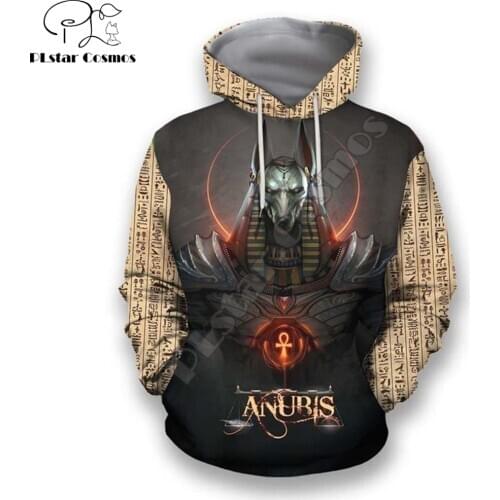 Ancient Egyptian God Eye of Horus Egypt Pharaoh Anubis face 3d Printed Men Hoodies Harajuku Fashion Hooded Sweatshirt