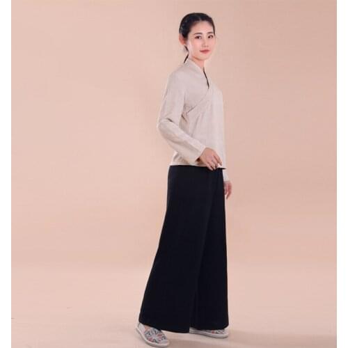 Unisex cotton tang suit tai chi clothing kung fu clothes martial arts suits uniforms zen lay meditation costume Kampfkunstsets