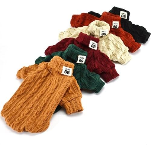 Turtleneck Dog Clothes for Small Dogs Sweater Sweatershirt Unisex Spring Pet Puppy Pajamas Soft Pet Kitten Cat Knitwear 1b17