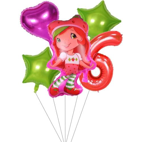 Strawberry Shortcake Get Well Adventurel Foil Balloon 32inch Number Balloon Wedding Baby Girl Happy Birthday Party Decoration