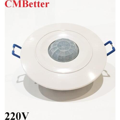 CMBetter 360 Degree Switch Recessed PIR Ceiling Occupancy 220V Human body Induction Motion Sensor Detector Light