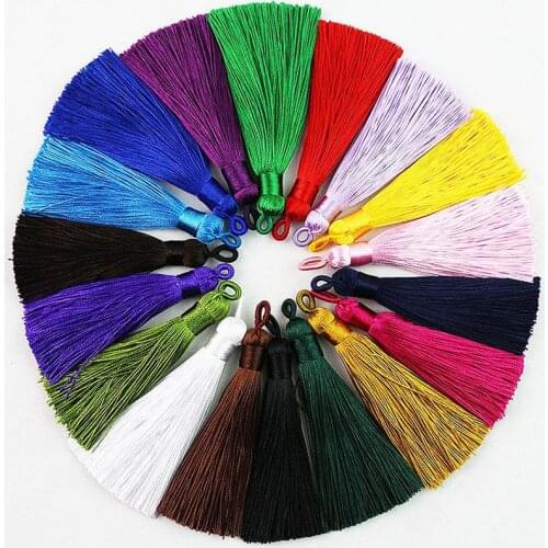 1PC 8cm Long Silk Tassel Handmade for Home Textile Bohemia Tassel DIY for Bookmark Jewelry Accessories