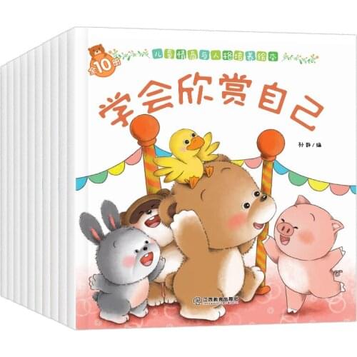 10 Books Parent Child Kid Baby Classic Fairy Tale Story Bedtime Stories English Chinese PinYin Mandarin Picture Book Age 0 To 6
