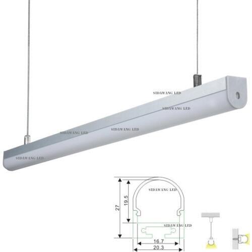 4pcs/lot,2000mm length Pendent Light Aluminum Led profile for Ceiling led strip with PMMA OPAL Diffuser Spot FREE effort SDW027
