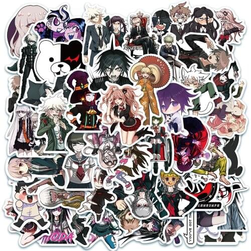 50pcs/pack Danganronpa Trigger Happy Havoc Japanese anime Stickers For Refrigerator Car Helmet DIY Gift box Bicycle Guitar