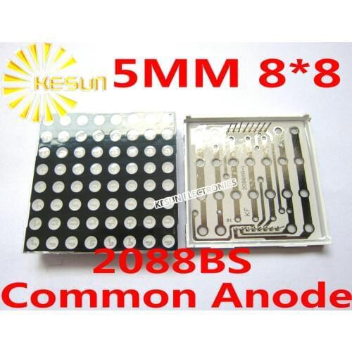 50PCS x 5MM 8X8 Red Common Anode/Cathode 60*60 LED Dot Matrix Digital Tube Module 2088BS 2088AS LED Display Module
