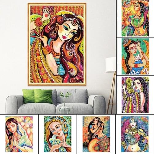 5D Diy Diamond Painting Woman Cartoon Cross Stitch Kit Full Drill Embroidery Mosaic Art Picture of Rhinestones Crafts Decor Sale