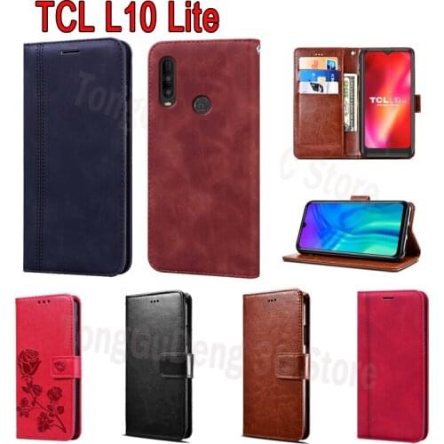 L10 Lite Wallet Phone Cover For TCL L10 Lite Case Funda Flip Leather Shell Book On TCL L10Lite Case Magnetic Card Etui Bag Coque