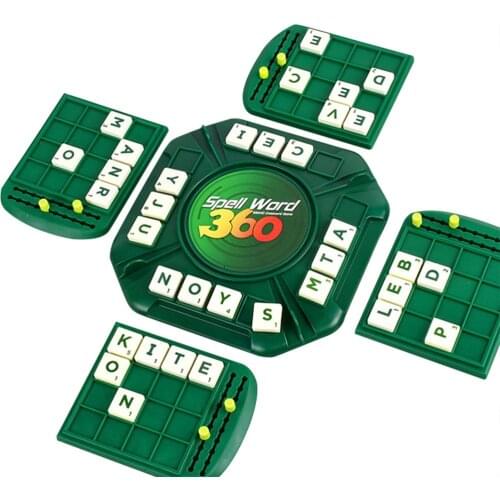 4-Player Word Spell Game toy montessori toy Crossword Game Early Educational learning toy Board Game party Toy Gift for Boy Girl