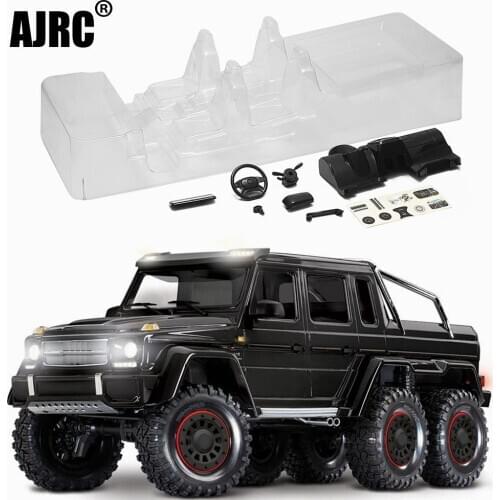 Simulation Transparent Interior Trim for 1/10 Trx6 TRX-6 6*6 G63 TRAXXAS TRX-4 G500 Cockpit Seat Dash Board Steering Wheel