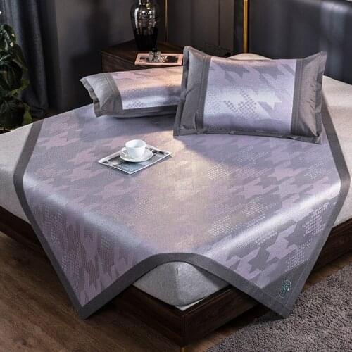 Summer mat ice rattan mat three-piece ice silk mat grass mat