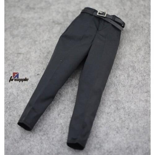 1/6 Male soldier doll model trousers with belt, formal pants and belt clothing model for 12 inch action figure