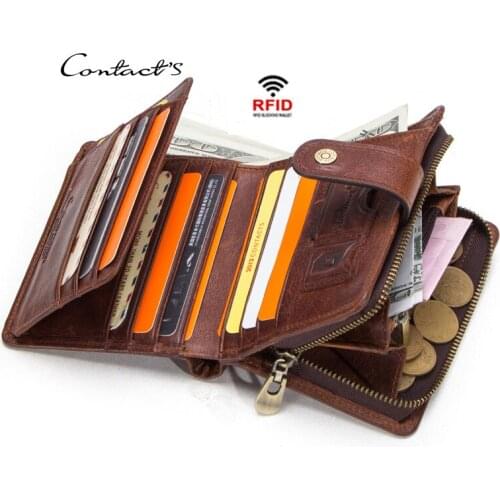 2021 Fashion Rfid Mens Wallet with Coin Bag Zipper Small Mini Wallet Purses New Design Dollar Wallet Slim Money Bag