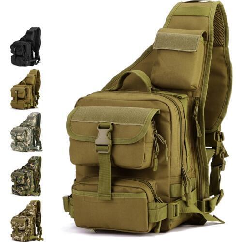 Men Multi-function Ranger Backpack Molle System Tactical Shoulder Bag Outdoor Chest Messenger Bag Military Equipment X209