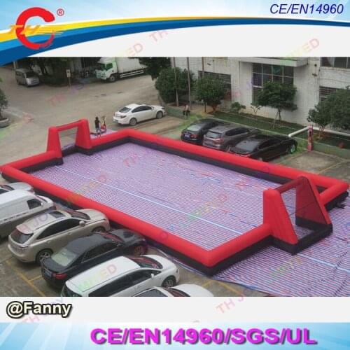 12x6m/15x8m/20x10m inflatable soccer field football pitch for kids inflatable soccer arena football court,free air ship to door