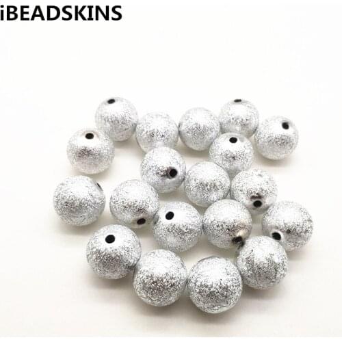 New arrival! 12/16/20mm silver Color chunky Acrylic Stardust Beads for hand Made Jewelry DIY