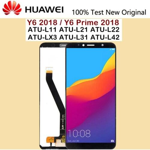 NEW ORIGINLA Display For Huawei Y6 2018 LCD Display ATU L31 L21 LX1 L42 Touch Screen For Huawei Y6 Prime 2018 Display