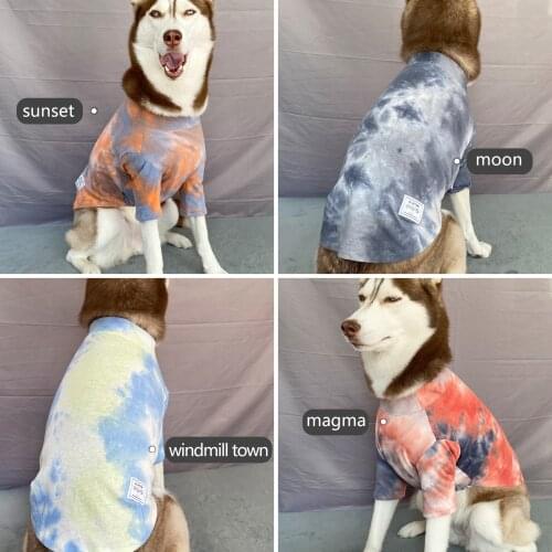 Big dog clothes dog bottoming shirt medium and large dog clothes cotton comfortable spring big dog clothes